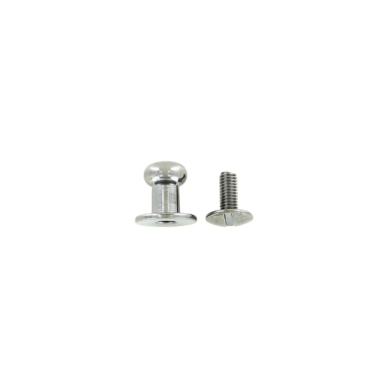 10mm, Gunmetal, Flat Top Collar Button Stud with Screw, Solid Brass - PK10, #P-1700-GUNM