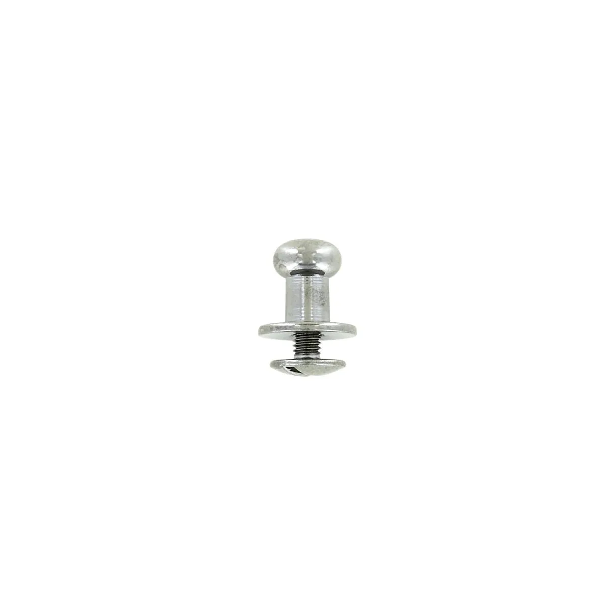 10mm, Gunmetal, Flat Top Collar Button Stud with Screw, Solid Brass - PK10, #P-1700-GUNM