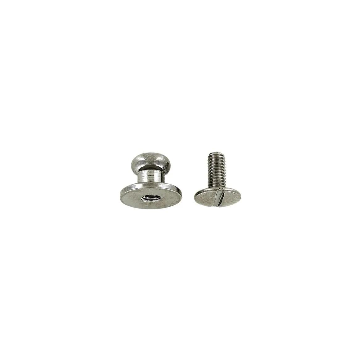 10mm, Gunmetal, Flat Top Collar Button Stud with Screw, Solid Brass - PK5, #P-287-SM-GUNM