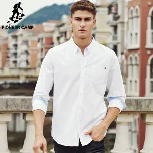 2017 spring new fashion men shirt long sleeve brand clothing quality cotton soft shirt.