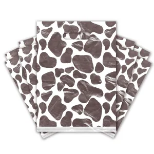 9x12 Cow Print Designer Poly Plastic Merchandise Bags Premium Printed Bags