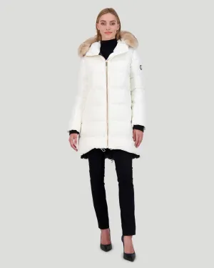 APRES-SKI JACKET WITH DETACHABLE TOSCANA LAMB HOOD TRIM