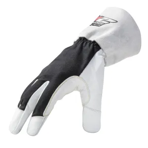 ARC Economy TIG Cut 5 Resistant Goatskin Welding Gloves in White and Black