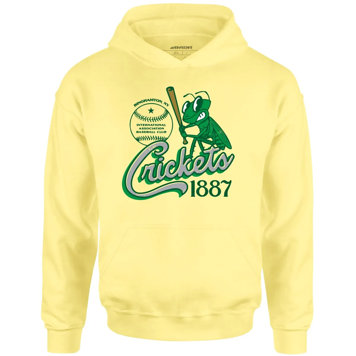 Binghamton Crickets - New York - Vintage Defunct Baseball Teams - Unisex Hoodie