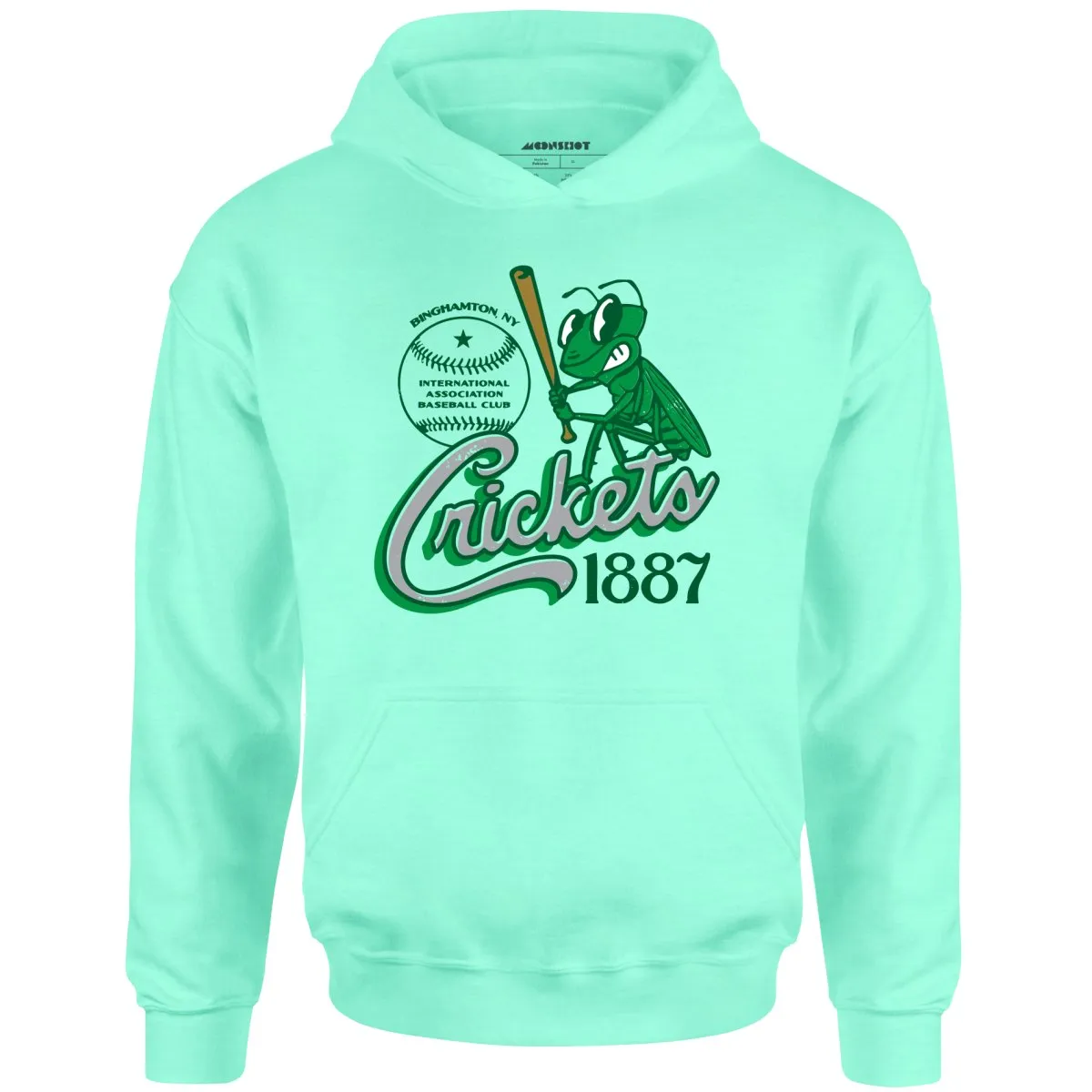 Binghamton Crickets - New York - Vintage Defunct Baseball Teams - Unisex Hoodie