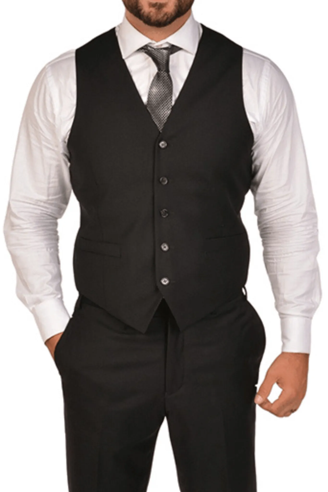 Black Tailor's Stretch Collection Vest