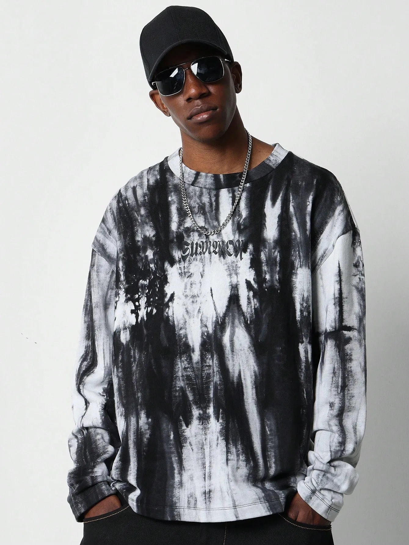 Crew Neck Sweatshirt With All Over Print