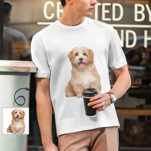 Custom Shirts with Cute Dog's Photo Men's All Over Print T-shirt with Pets