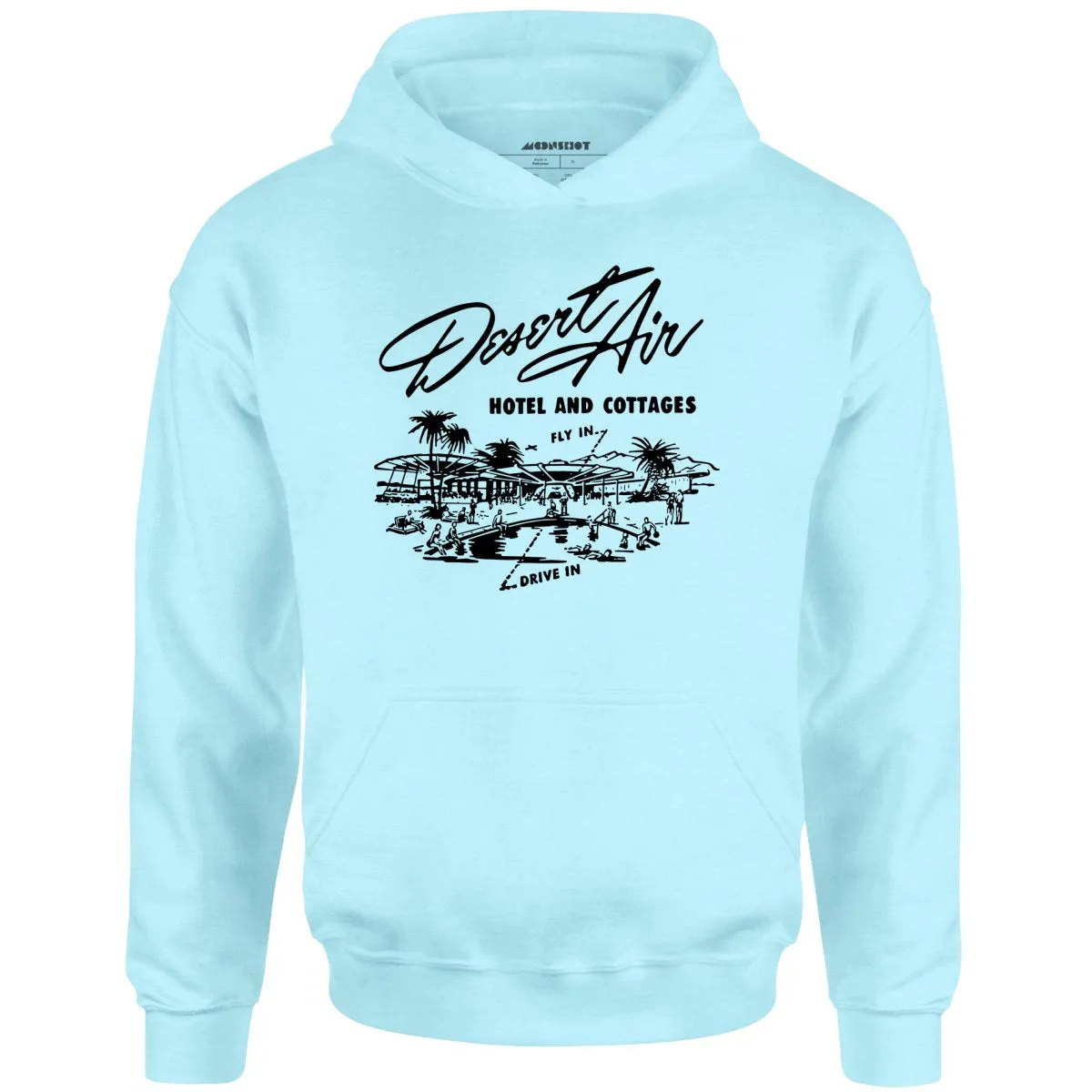 Desert Air Hotel & Cottages v2 - Vintage Palm Springs, CA - Unisex Hoodie