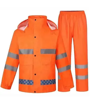 High Visibility Safety Rain suit Jacket High Visibility Reflective Rain Coats