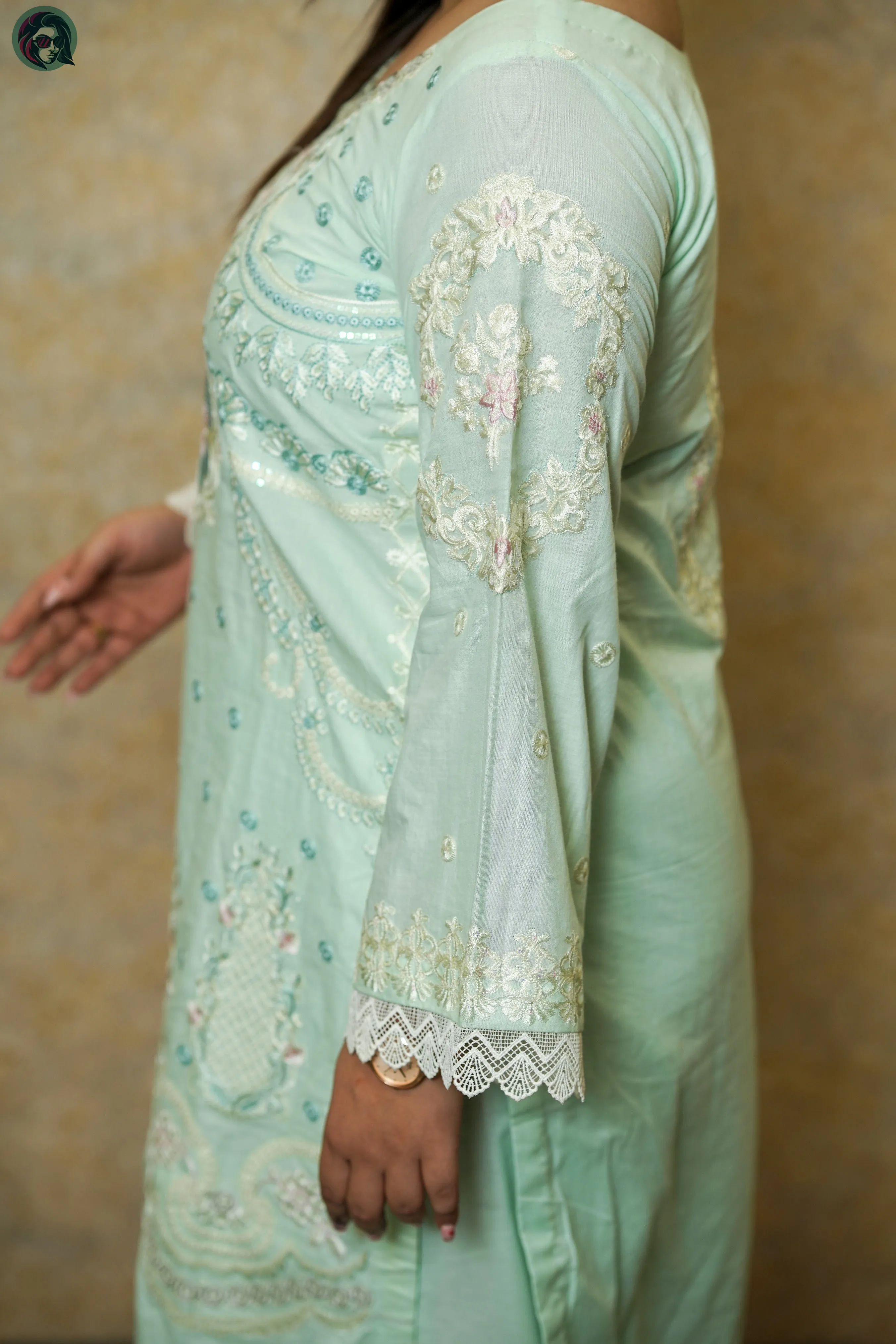 Light Blue Petal Whimsy Embroidered Top - Elegant Floral Design for Stylish Look