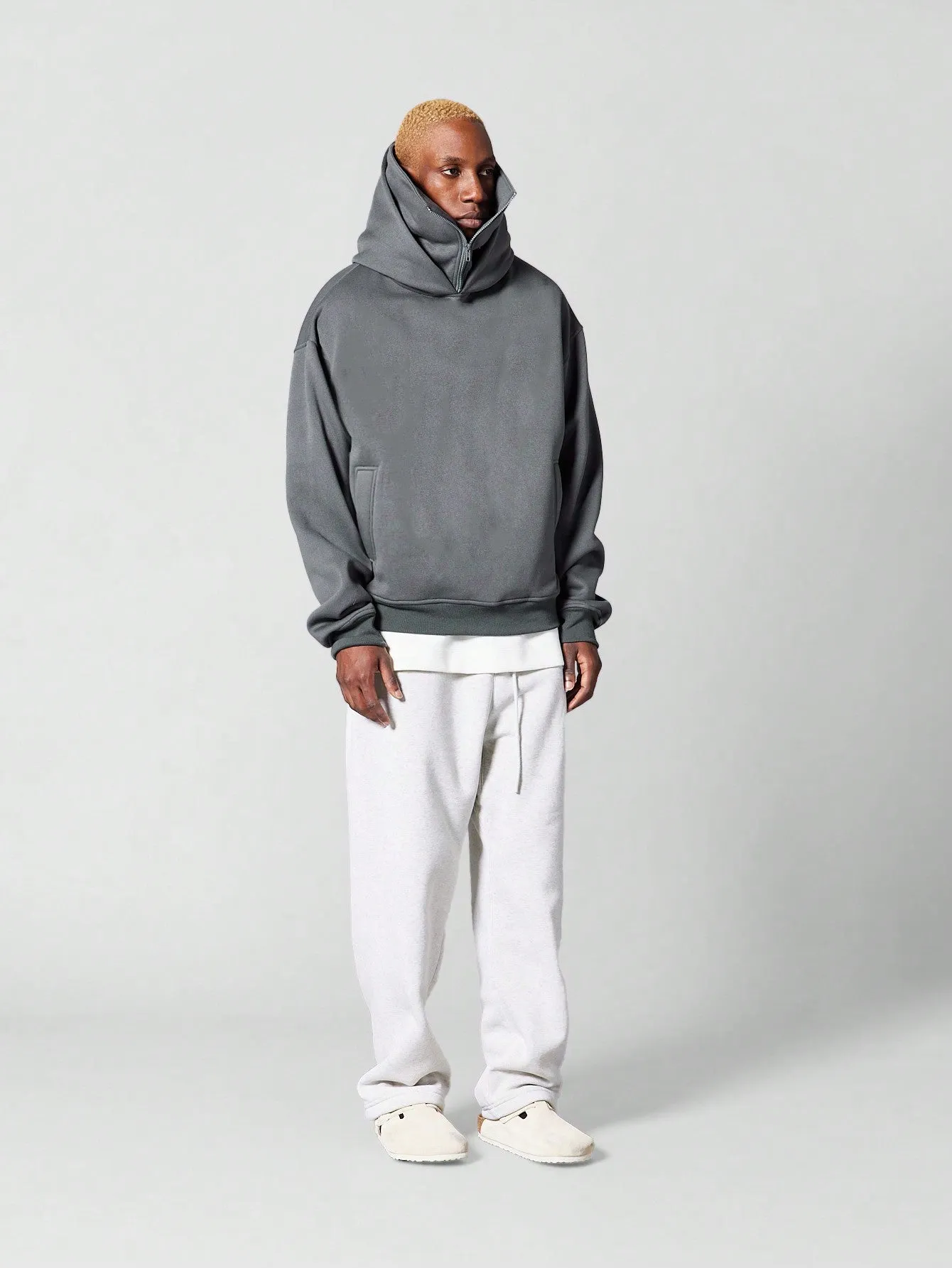 Masked Overhead Hoodie With Side Pockets