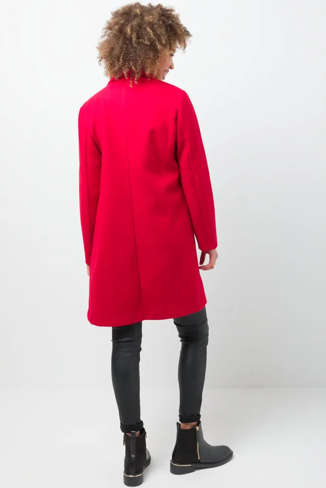 Melton Coat Red