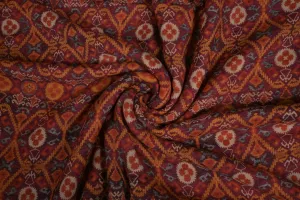 Multicolor Traditional Printed Wool Fabric