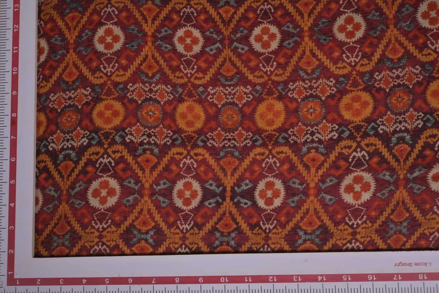 Multicolor Traditional Printed Wool Fabric