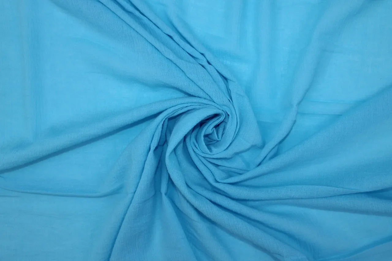 NY Designer Cotton Gauze - Bright Aqua