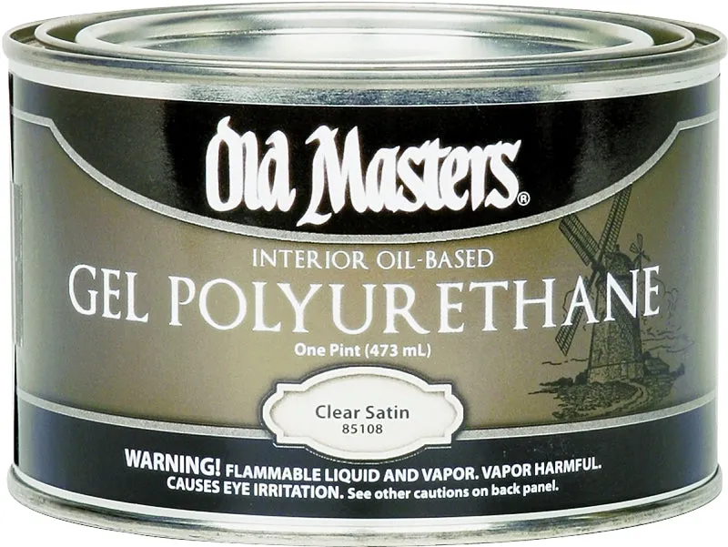 Old Masters 85108 Polyurethane, Gloss, Liquid, Clear, 1 pt, Can :PINT: QUANTITY: 1