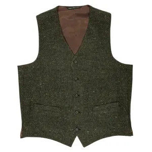 Olive Tweed Wool Waistcoat Vest