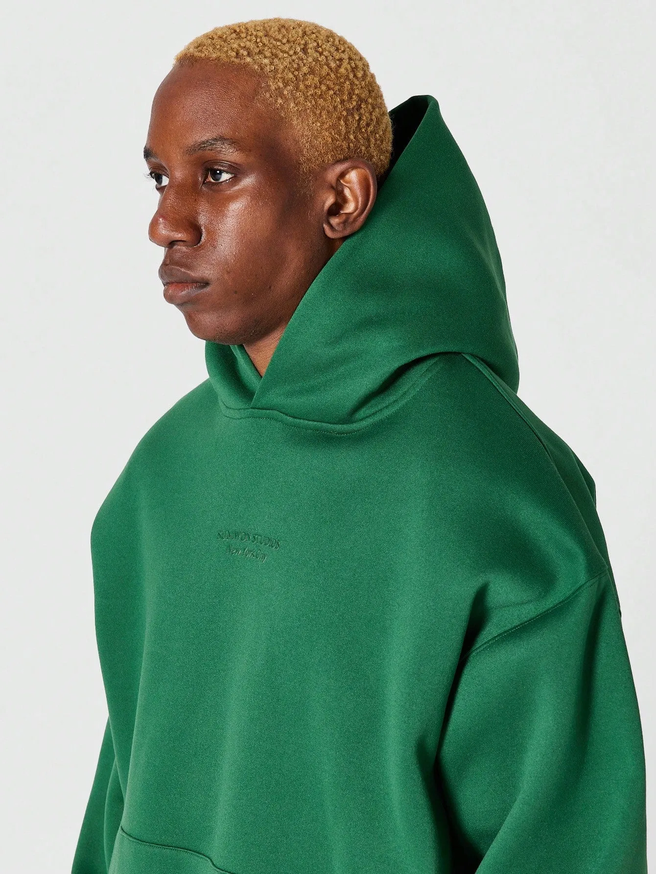 Overhead Hoodie With Embossed Front And Back Print