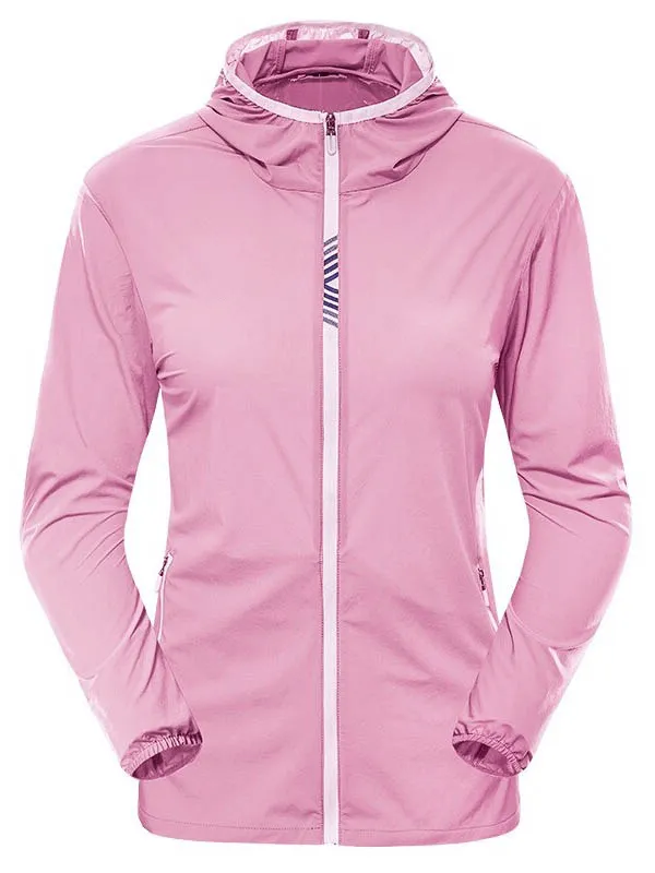 Reflective Solid Color Quick Dry Running Jacket for Women - SF0312