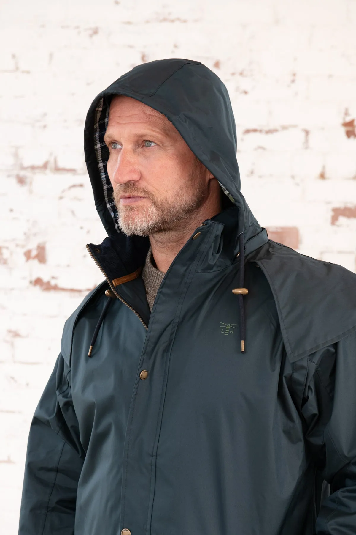 Stockman Full Length Rain Coat - Navy