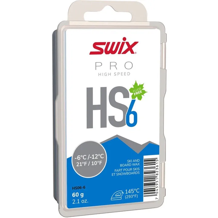 Swix Pro High Speed HS6 Blue -6C to -12C Wax