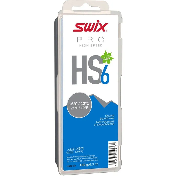 Swix Pro High Speed HS6 Blue -6C to -12C Wax