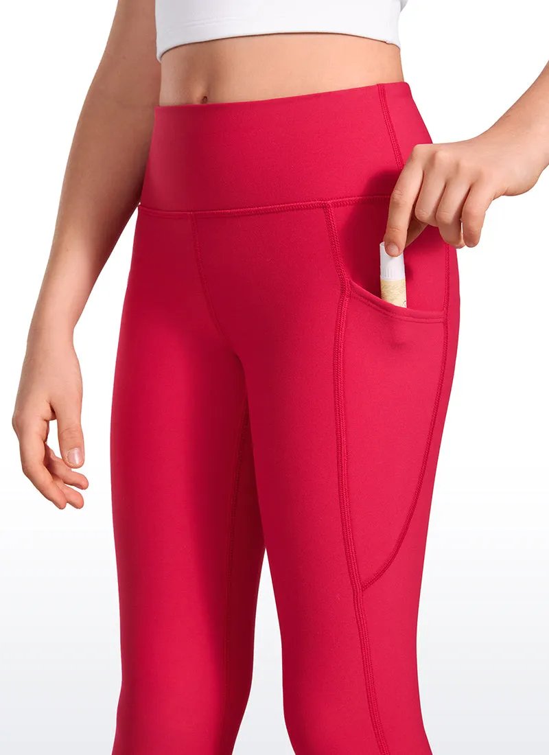 Thermal Fleece Lined Soft Girls Water-Resistant Pocketed Leggings