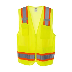 Type R, Class 2 High-Visibility Surveyor's Safety Vest with Contrasting Tape