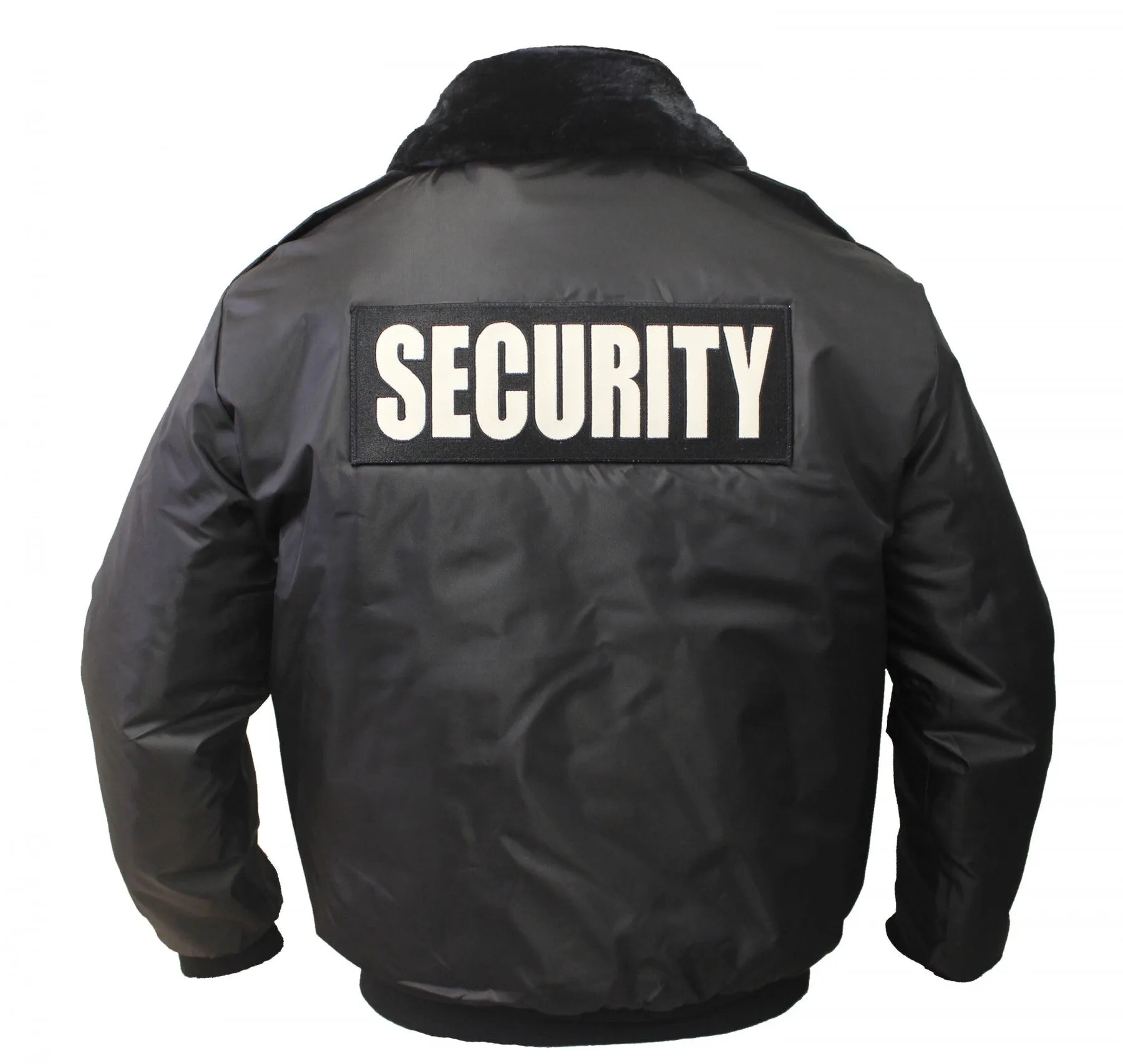 Watch-Guard Bomber Jacket (Black) with Reflective Security ID