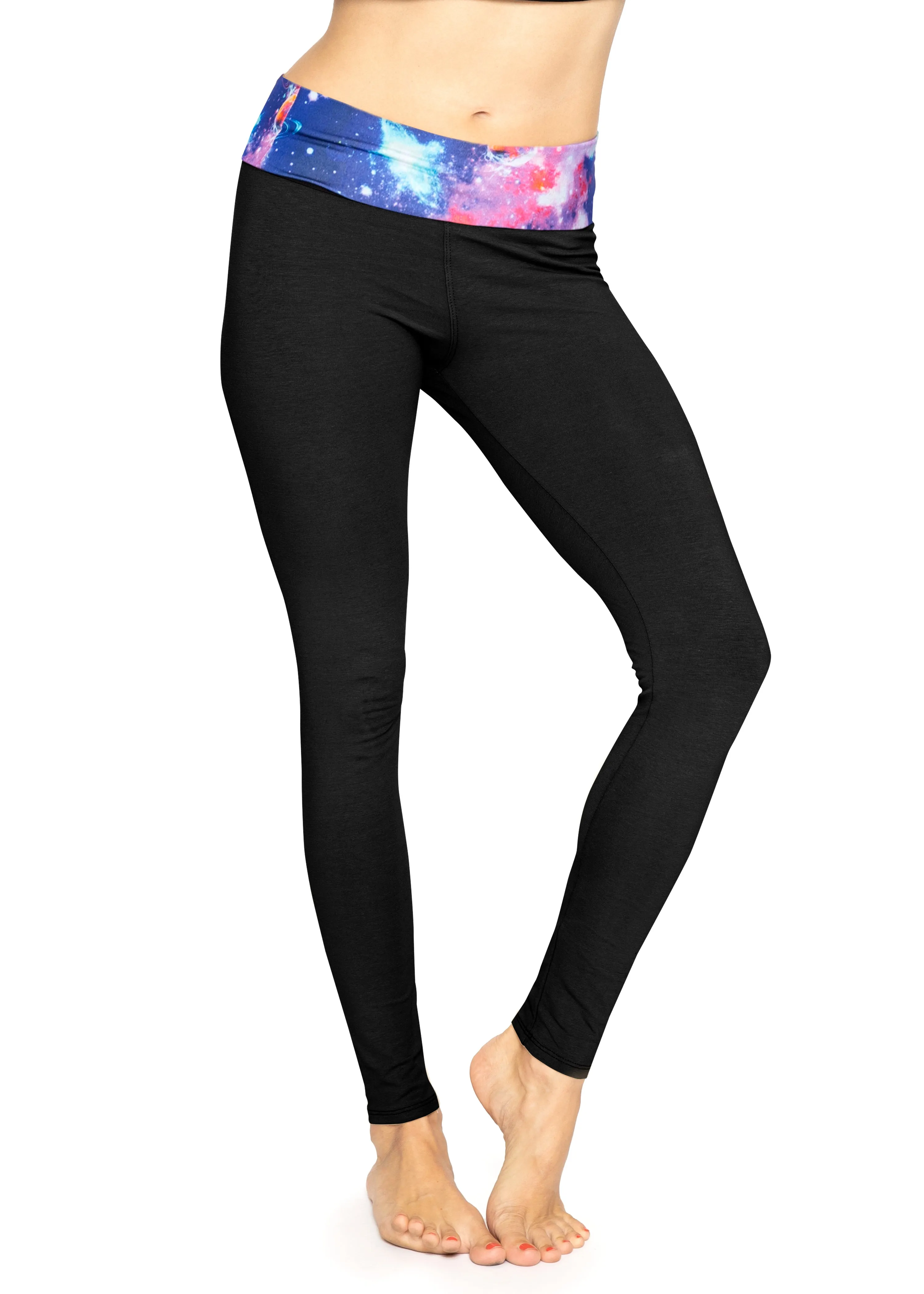 Women's Foldover Full Length Cotton Leggings