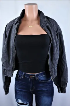 Zip up crop Jacket